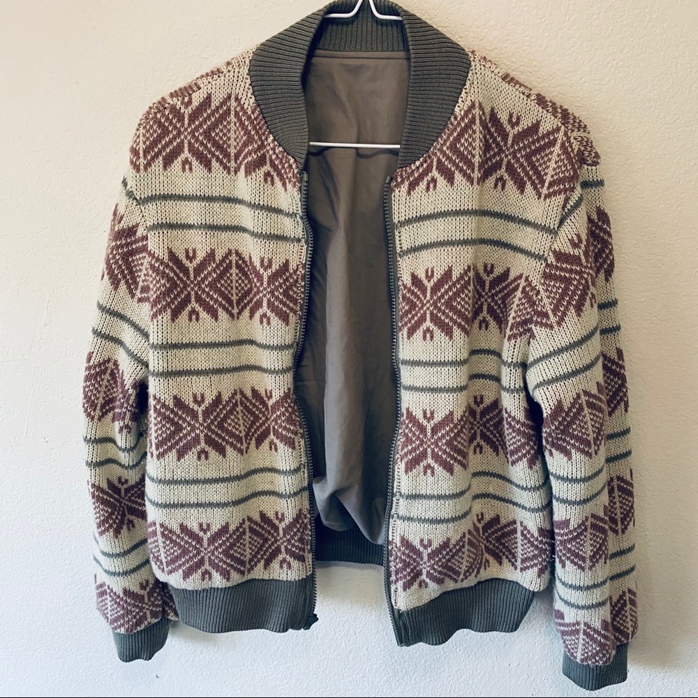 Vintage reversible bomber